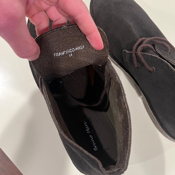 Bruno Marc Shoes - Black Suede with Brown Laces - Picture 5 of 7